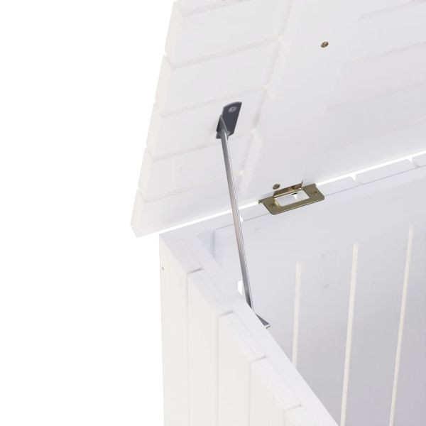 Кош за пране с колелца "RANA", бял, 45x45x64 см, бор масив