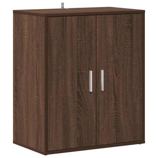 Шкаф за обувки, кафяв дъб, 60x35x70 см, инженерно дърво