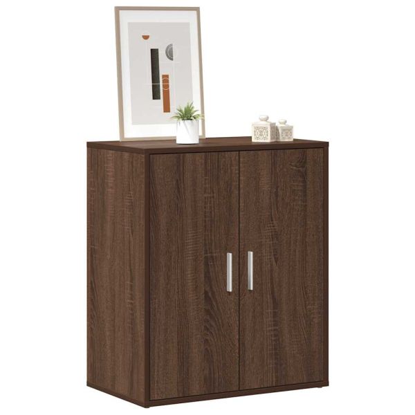 Шкаф за обувки, кафяв дъб, 60x35x70 см, инженерно дърво
