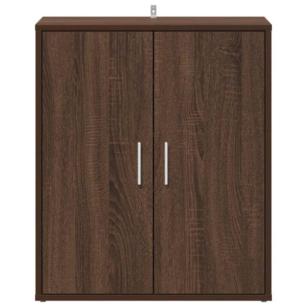 Шкаф за обувки, кафяв дъб, 60x35x70 см, инженерно дърво