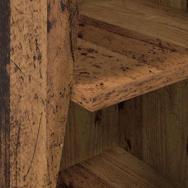 Ъглов шкаф Старо дърво 32x32x102см Инженерно дърво