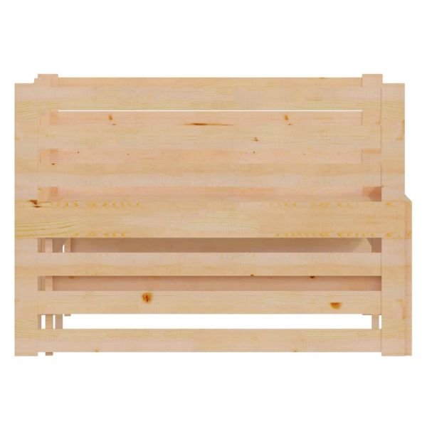 Разтегателно дневно легло, бор масив, 2x(90x200) см