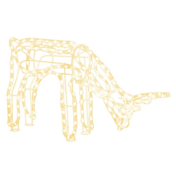 Коледна фигура северен елен, топло бяло, 73x31x45 см