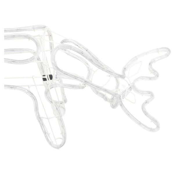 Коледна фигура северен елен, топло бяло, 73x31x45 см