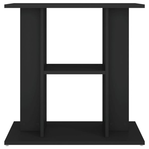 Поставка за аквариум, черна, 60x30x60 см, инженерно дърво