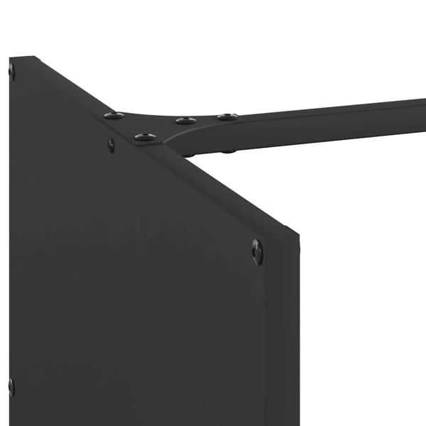 Стойка за дърва, черна, 40x40x40 см, студеновалцувана стомана