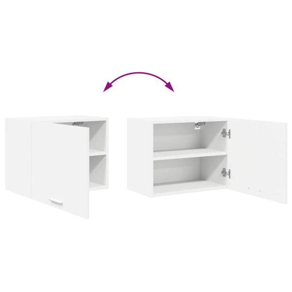 Висящ шкаф със съхранение Бяло 50 x 31 x 40 см Инженерно дърво