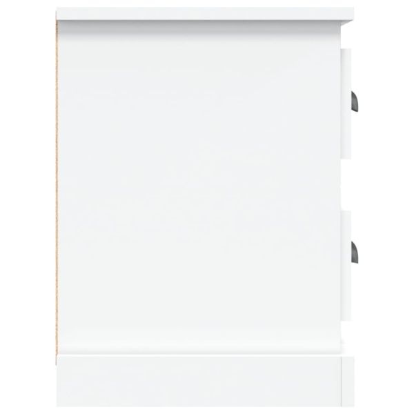 ТВ шкаф, бял, 102x35,5x47,5 см, инженерно дърво