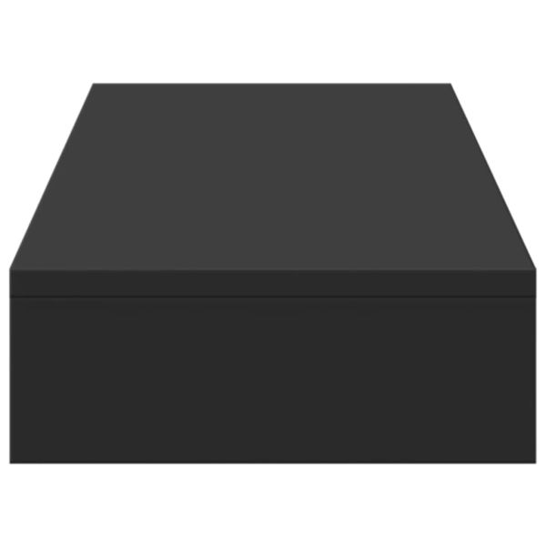 Поставка за монитор, черна, 100x27x10 см, инженерно дърво