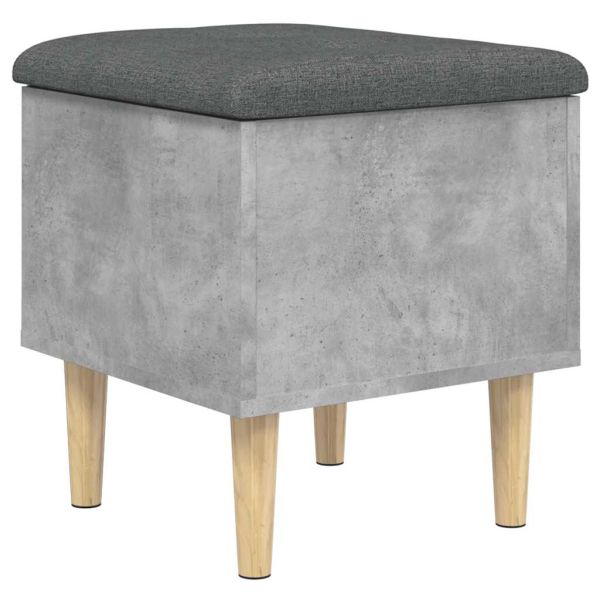 Пейка за съхранение, бетонно сив, 42x42x46 см, инженерно дърво