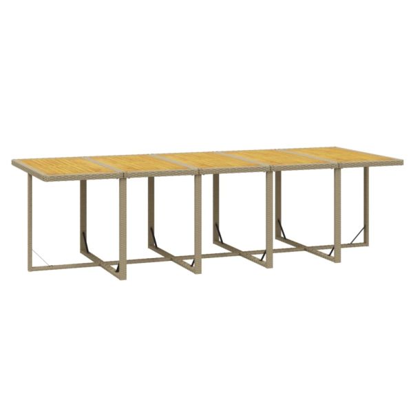 Градински комплект с възглавници, 15 части, полиратан, бежов