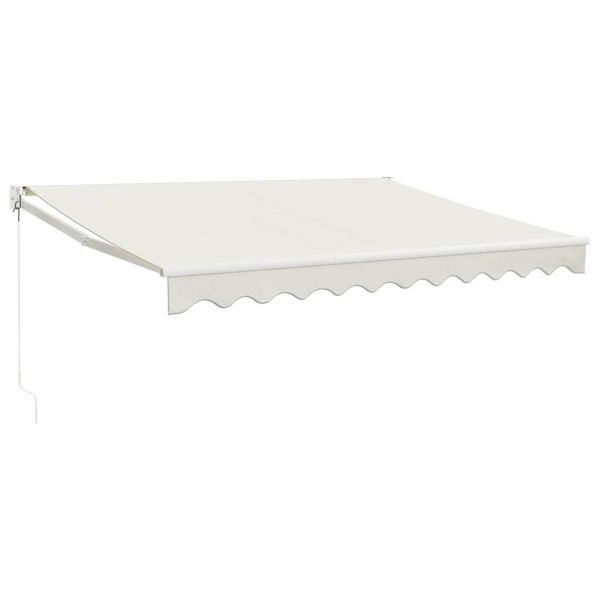 Прибираща се тента кремава 3x2,5 м плат и алуминий