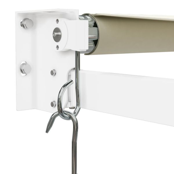 Прибираща се тента кремава 4x3 м плат и алуминий