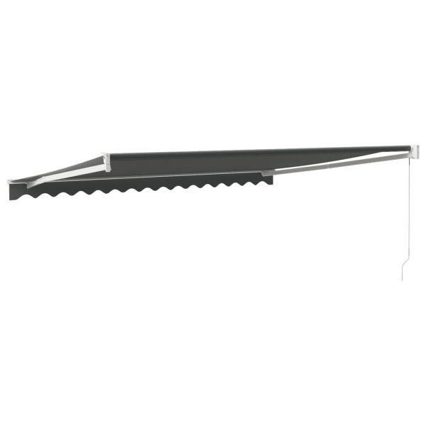 Прибираща се тента антрацит 4x3 м плат и алуминий