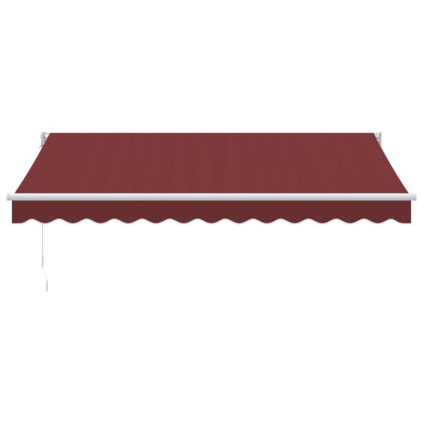 Ръчно прибираща се тента, бордо, 350x250 см
