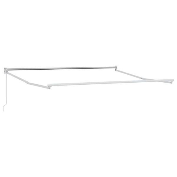 Прибираща се тента антрацит и бял 4x3 м плат и алуминий