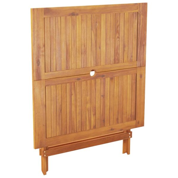 Градински трапезен комплект, 5 части, антрацит, плат и масив