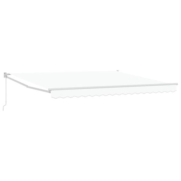 Сгъваем навес Бяло 400 × 300 cm Полиестер и алуминий