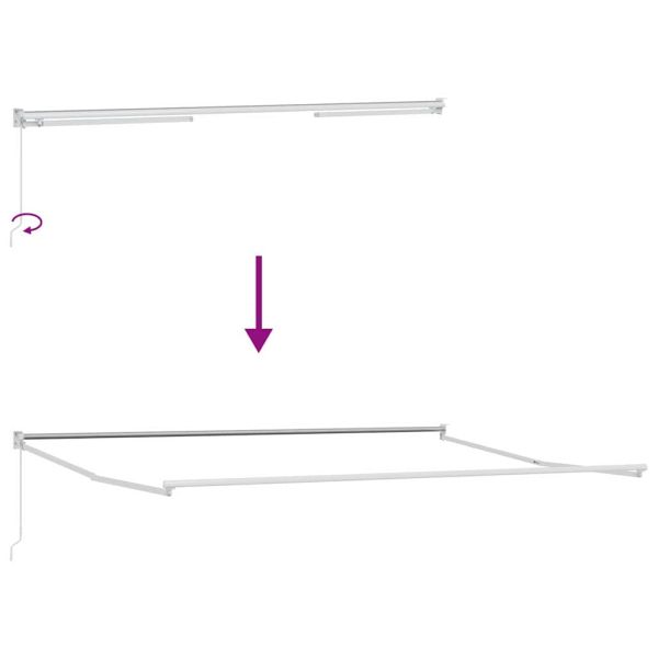 Сгъваем навес Бяло 400 × 300 cm Алуминий