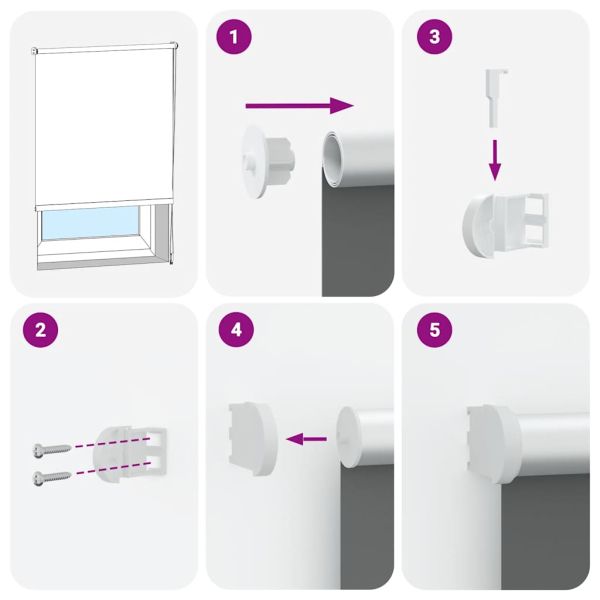 Ролкова щора белезникав 140x230 см Ширина на плата 136,6см