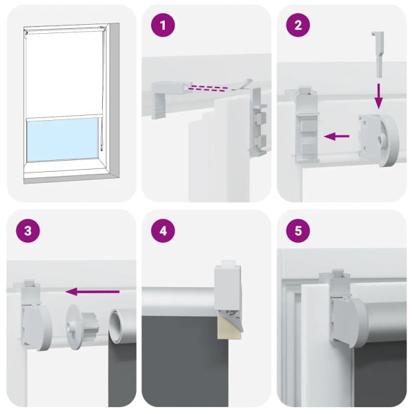 Ролкова щора Blackout бял 155x130 см Ширина на плата 151,6 см