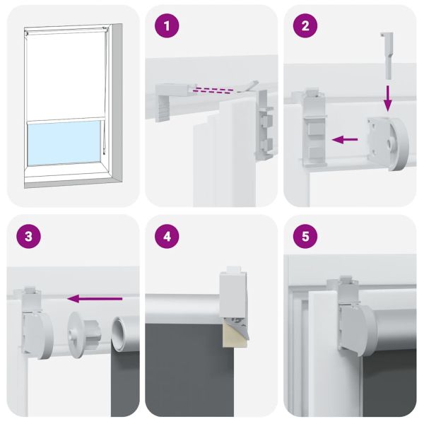 Ролкова щора Blackout бял 165x150 см Ширина на плата 161,6 см