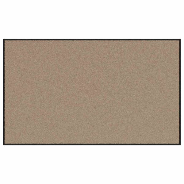 Мат за врата Бежов и черен 90 x 150 cm Полипропилен и винил