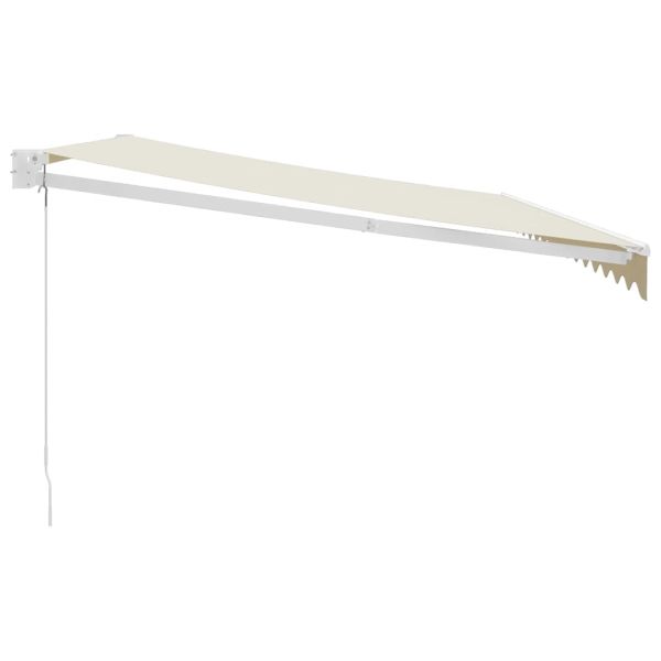 Прибираща се тента кремава 4,5x3 м плат и алуминий