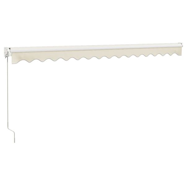 Прибираща се тента кремава 4,5x3 м плат и алуминий