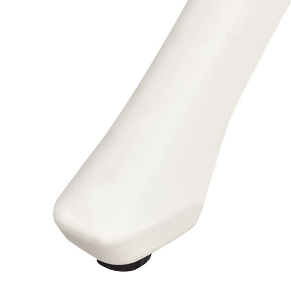 Градинска маса, бяла, 90x90x74 см, лят алуминий