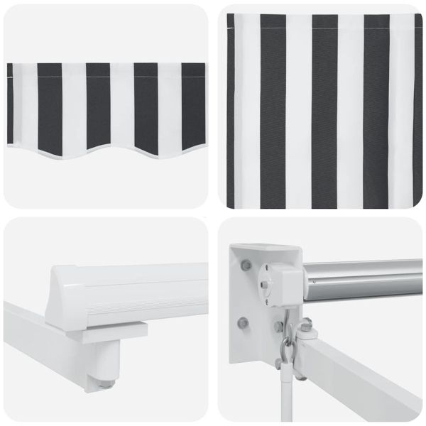 Прибираща се тента антрацит и бял 4,5x3 м плат и алуминий