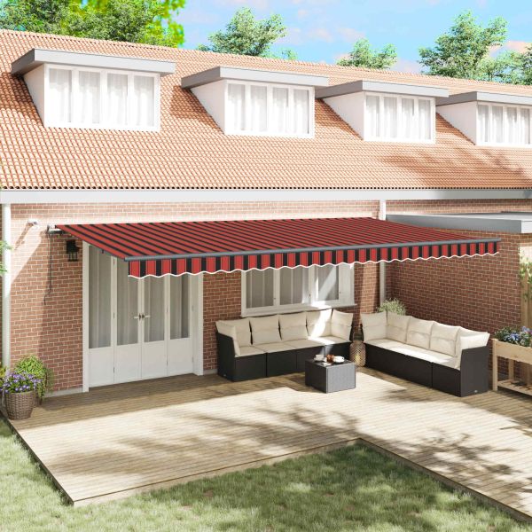 Текстил за сенник с Оранжево и кафяво 600 × 350 cm Полиестер