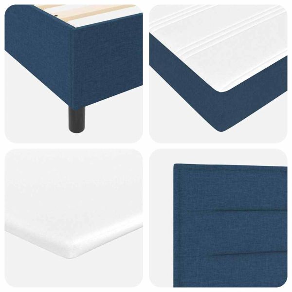 Легло с пружинирана основа с матрак Синьо 90 x 190 cm текстил