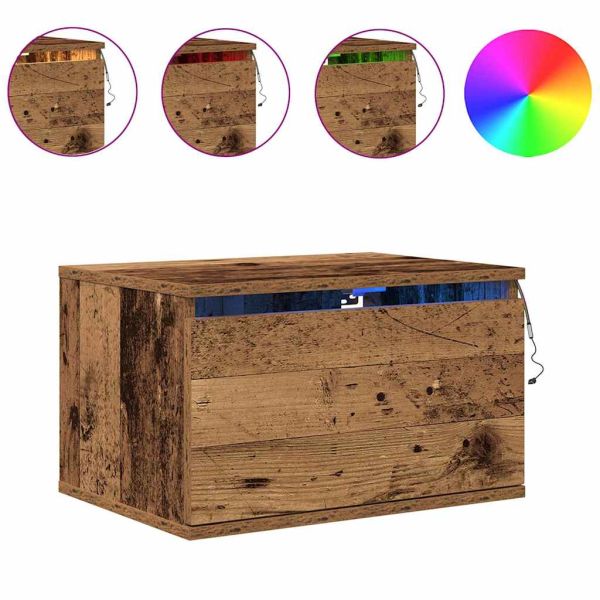 Стенен шкаф за нощно шкафче Старо дърво 50 x 36 x 30 см