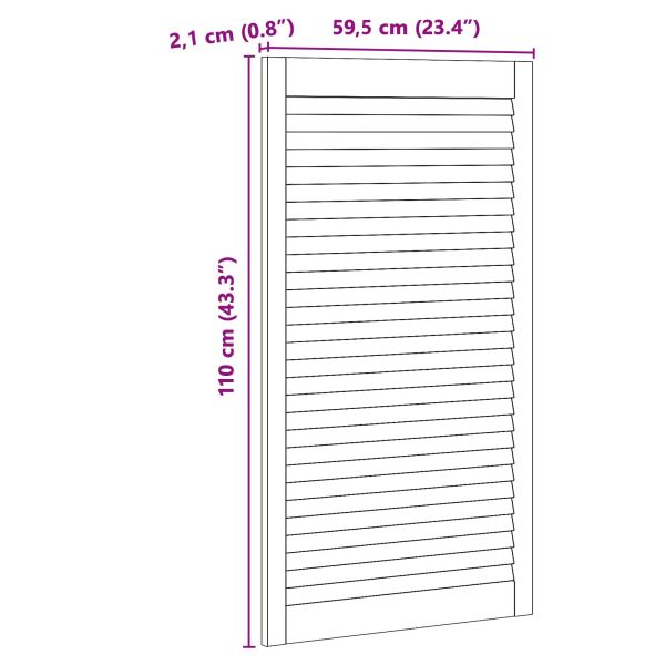 Врата за шкаф с врата 2 pcs Естествен 110 x 2,1 x 59,5 см