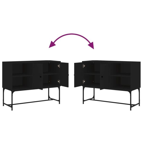 Бюфет черен 100x40x79,5 см инженерно дърво