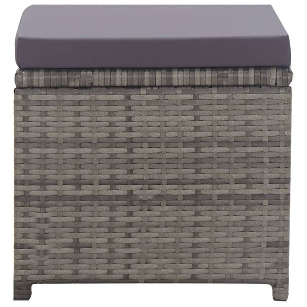 Градински трапезен комплект 5 части полиратан акация антрацит