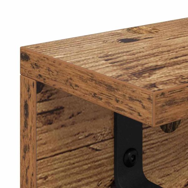 Стенен закачалка за палта Старо дърво 80 x 10,5 x 10,5 см