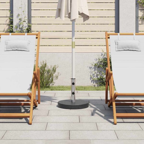 Основа за чадър, гранит, 20 кг, кръгла, черна