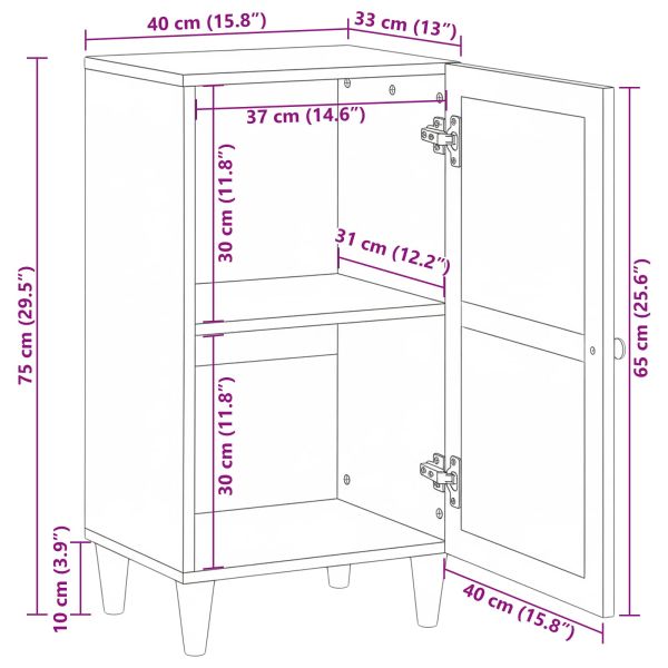 Служебен шкаф Бяло 33.5 x 40 x 75 см