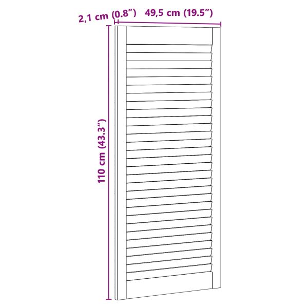 Врата за шкаф с врата 2 pcs Естествен 49,5 x 2,1 x 110 см