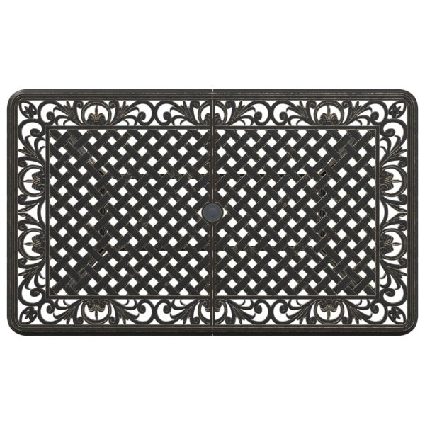 Градинска маса, бронз, 150x90x72 см, лят алуминий