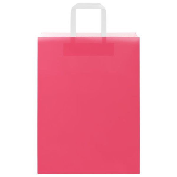Хартиени торбички 50 бр с дръжки розови 32x22x28 см