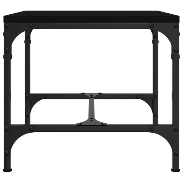 Странична маса, черна, 40x40x35 см, инженерно дърво