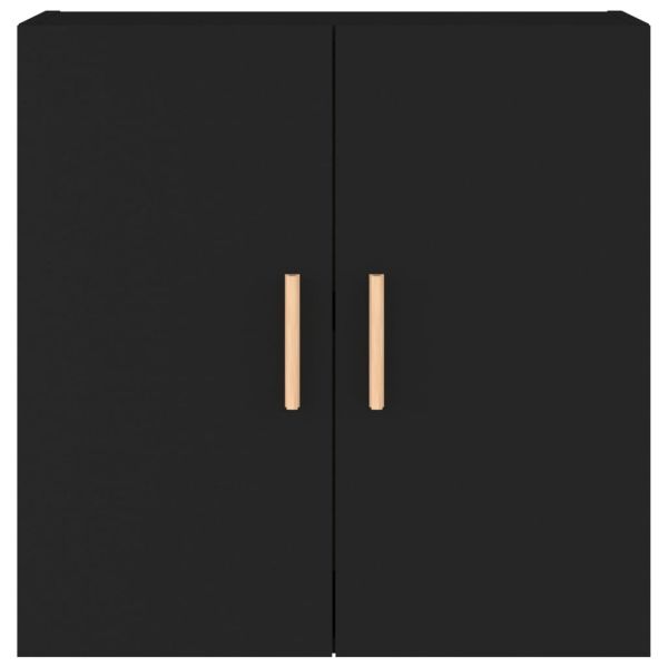 Стенен шкаф, черен, 60x30x60 см, инженерно дърво