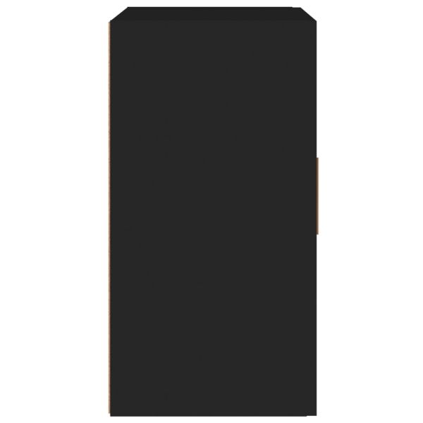 Стенен шкаф, черен, 60x30x60 см, инженерно дърво