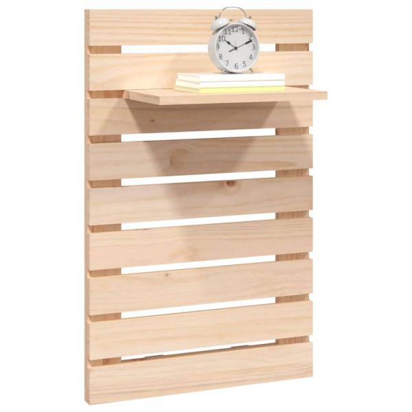 Нощни рафтове за стена, 2 бр, борово дърво масив