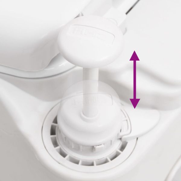 Вградена къмпинг тоалетна бяла 24+17 л HDPE и PP