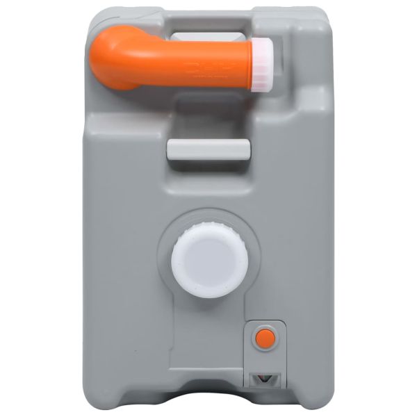 Резервоар за вода на колела за къмпинг, 25 л, сив