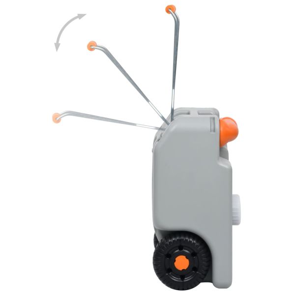 Резервоар за вода на колела за къмпинг, 25 л, сив